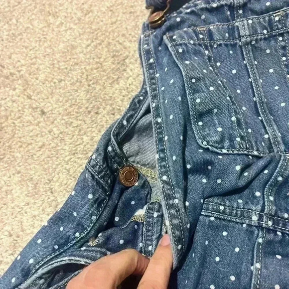 Vintage gap kids polka dot denim overalls-size M - Picture 4 of 5